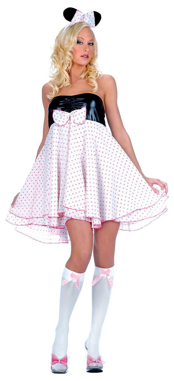2753 2 Piece Mouse Costume w/Head Piece - Medium/Large - Multicolored